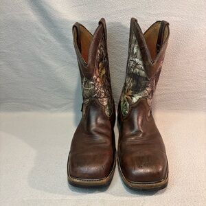 Brazos camo western steel toe cowboy boots size 13D oil slip resistant